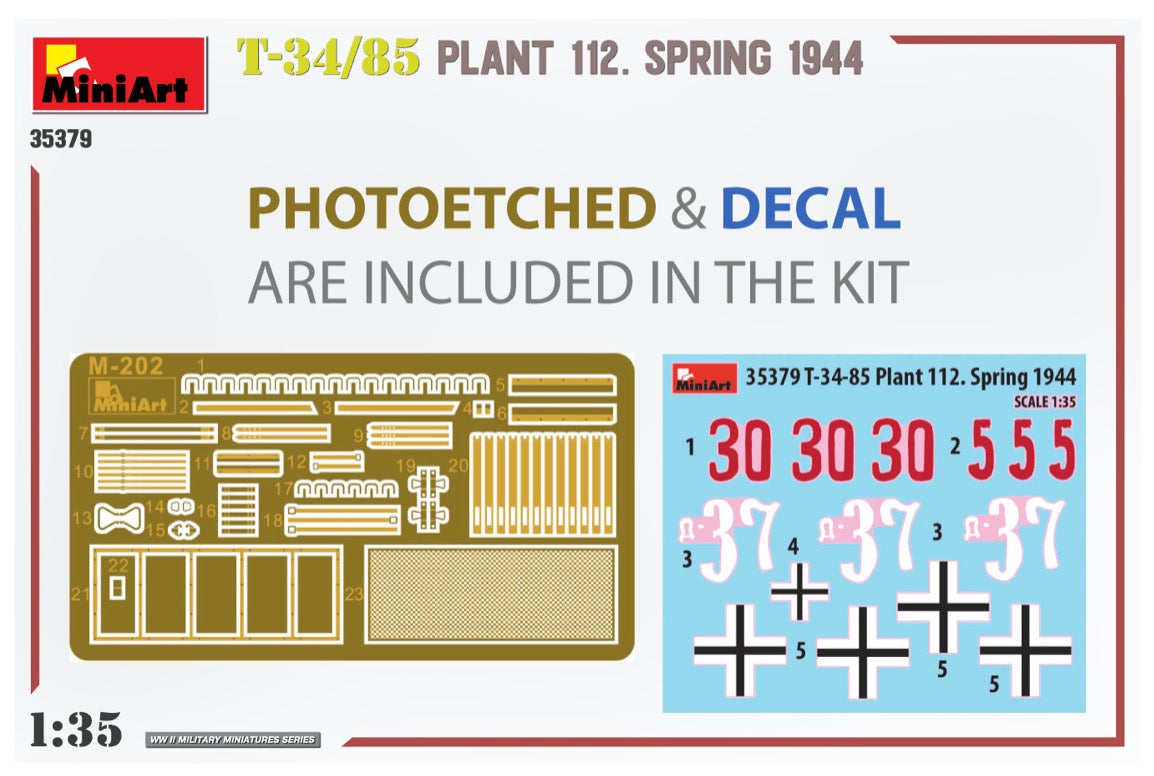 Mini Art 35379 1:35 Soviet T-34/85 Plant 112. Spring 1944