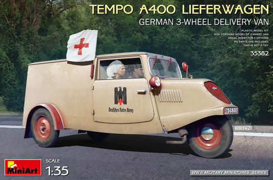 Mini Art 35382 1:35 Tempo A400 Lieferwagen German 3-Wheel Delivery Van