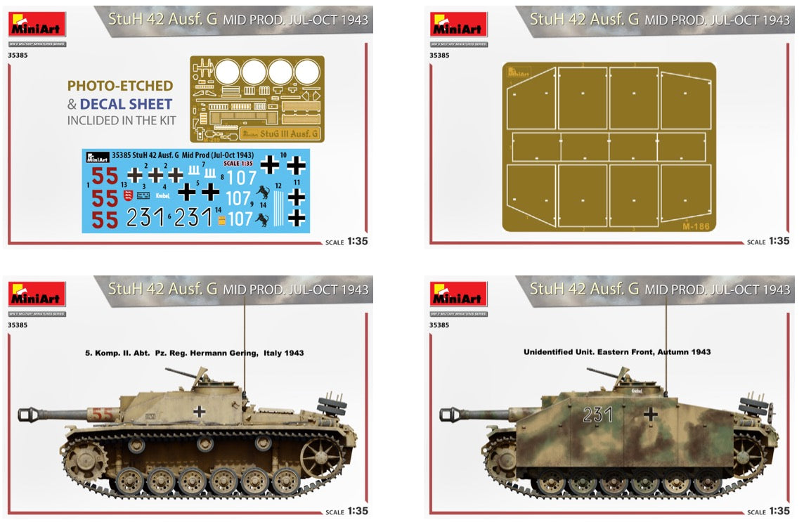 MiniArt 35385 1:35 StuH 42 Ausf. G Mid Prod. Jul-Oct 1943