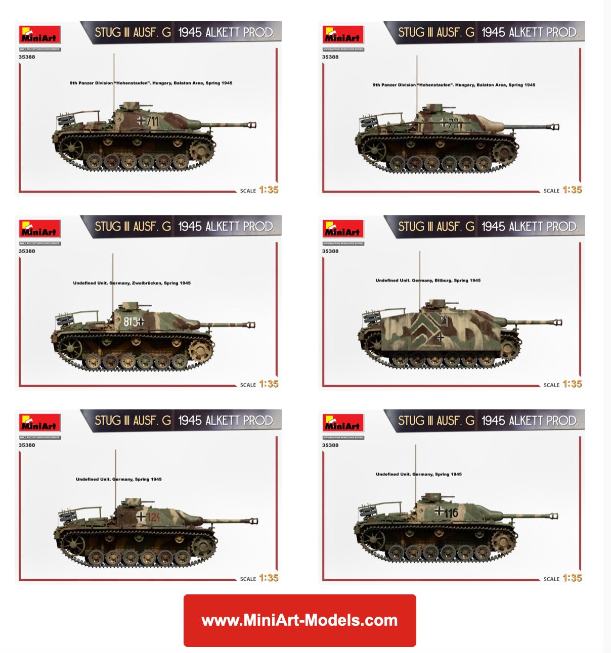 Mini Art 35388 1:35 StuG III Ausf. G 1945 Alkett Prod.