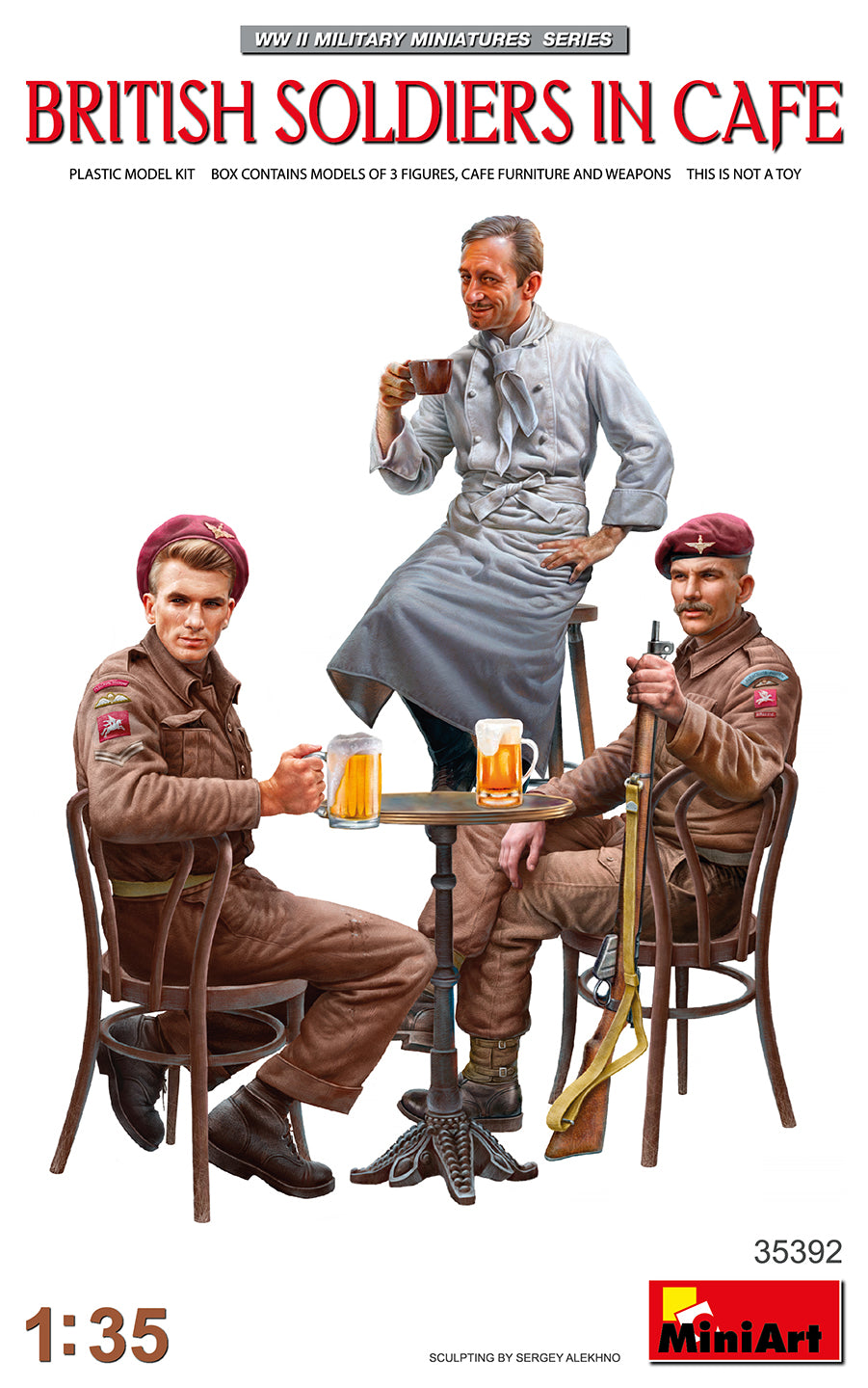 Mini Art 35392 1:35 British Soldiers in Cafe WWII