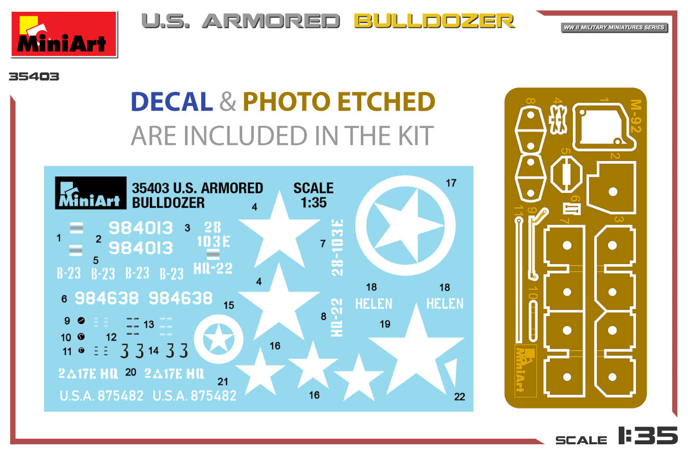 Mini Art 35403 1:35 U.S. Armoured Bulldozer