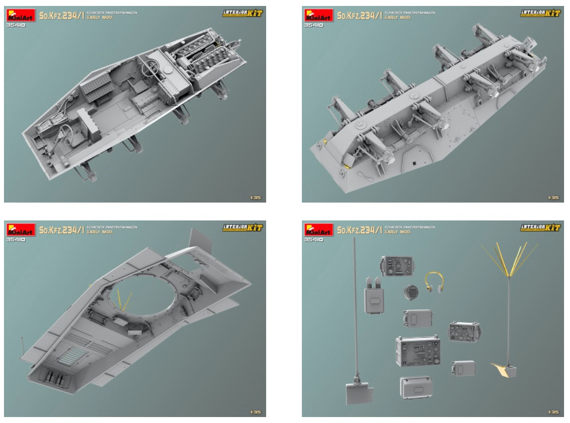 MiniArt 35410 1:35 Sd.Kfz.234/1 Schwerer Panzerspahwagen with Interior