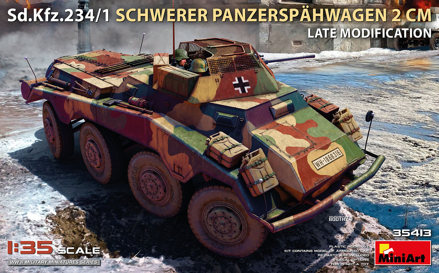 MiniArt 35413 1:35 Sd.Kfz.234/1 Schwerer Panzerspähwagen (2 cm). Late Modification