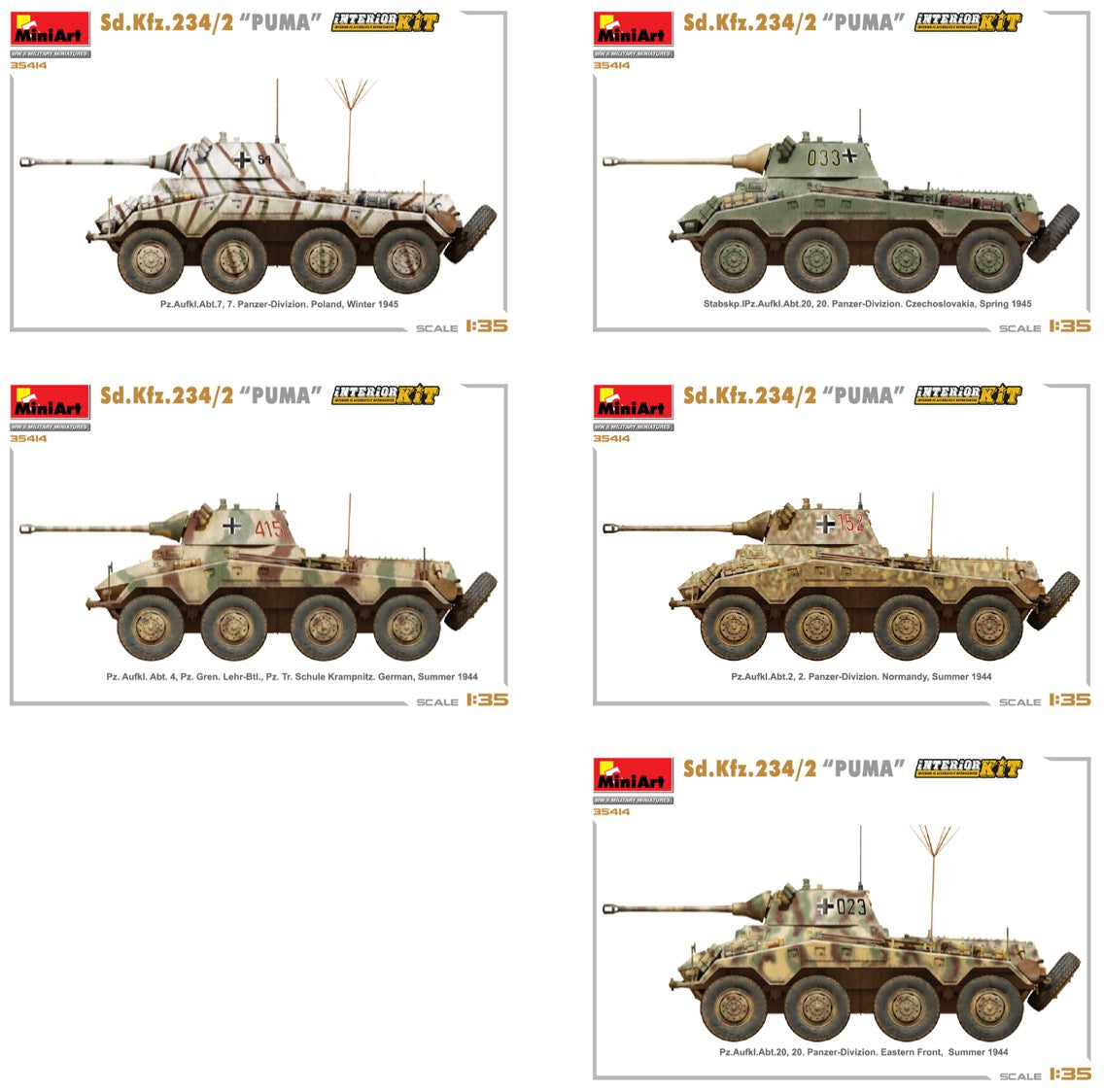 MiniArt 35414 1:35 Sd.Kfz.234/2 'Puma' with Interior Kit