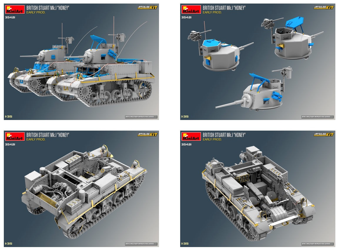 MiniArt 35421 1:35 British Stuart Mk.I 'Honey' Early Production Interior Kit