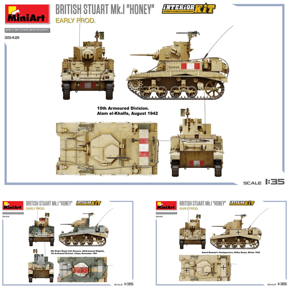 MiniArt 35421 1:35 British Stuart Mk.I 'Honey' Early Production Interior Kit