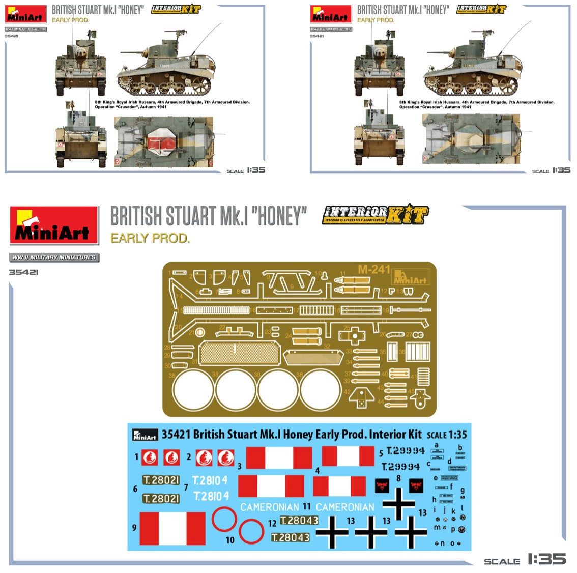 MiniArt 35421 1:35 British Stuart Mk.I 'Honey' Early Production Interior Kit