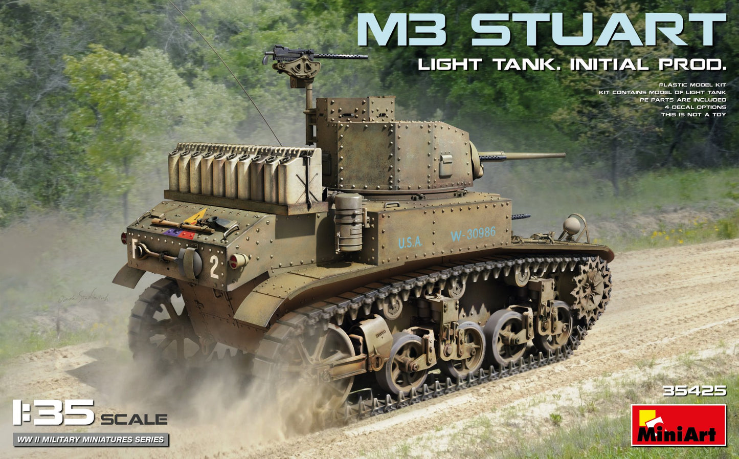 MiniArt 35425 1:35 M3 Stuart Light Tank, Initial Prod.