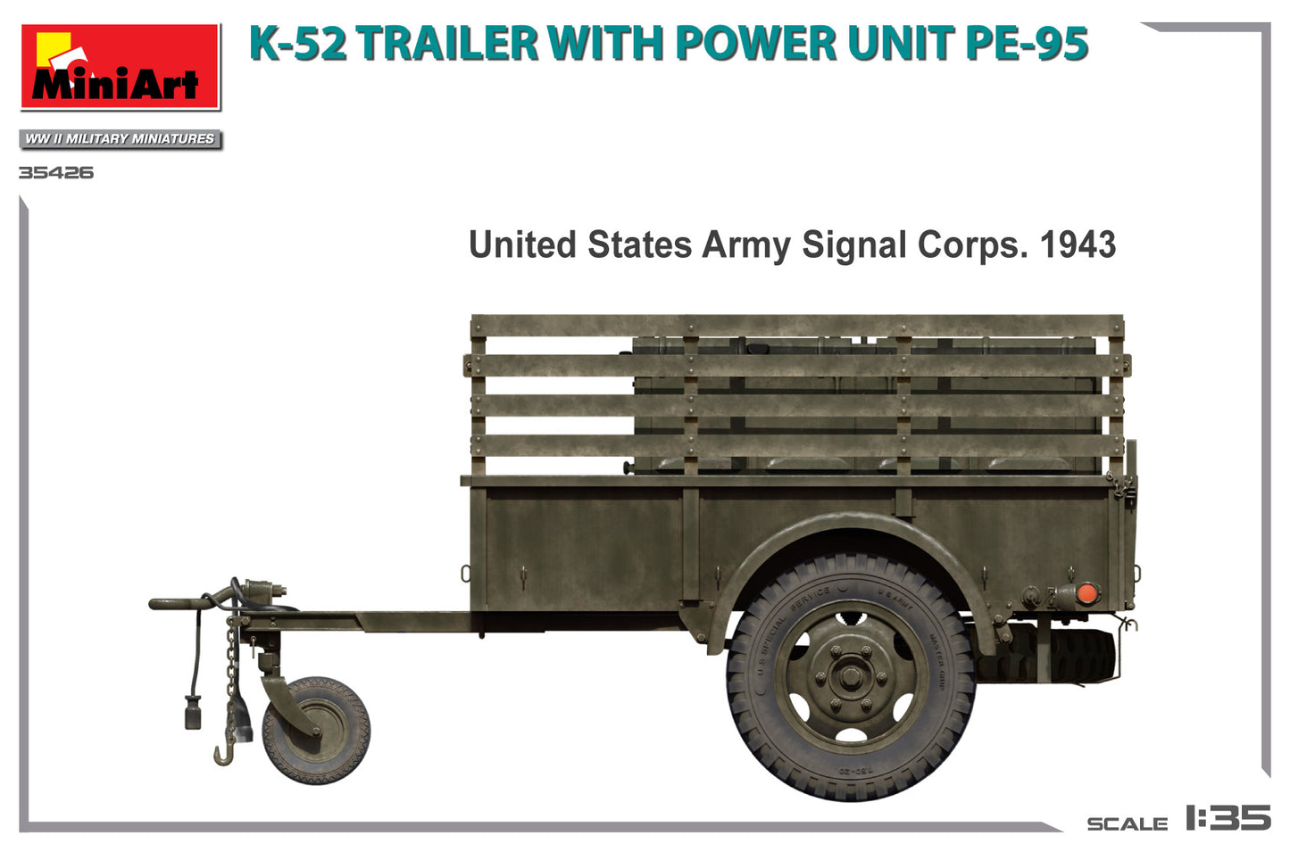 MiniArt 35426 1:35 K-52 Trailer With Power Unit PE-95