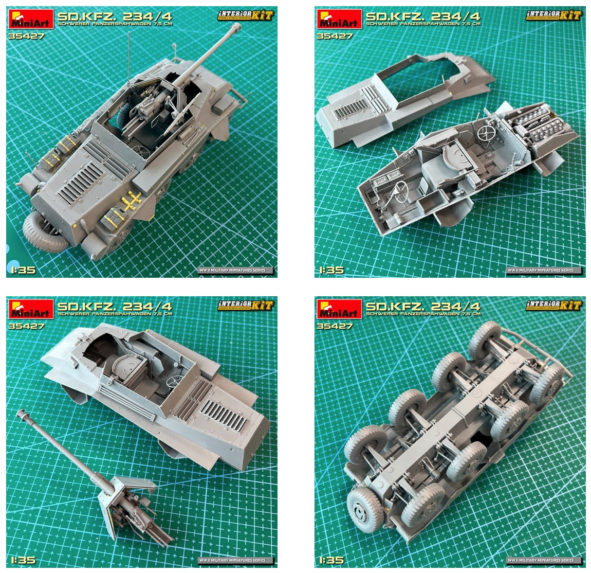 MiniArt 35427 1:35 Sd.Kfz.234/4 Schwerer Panzerspahwagen with a 7.5 cm gun and Interior