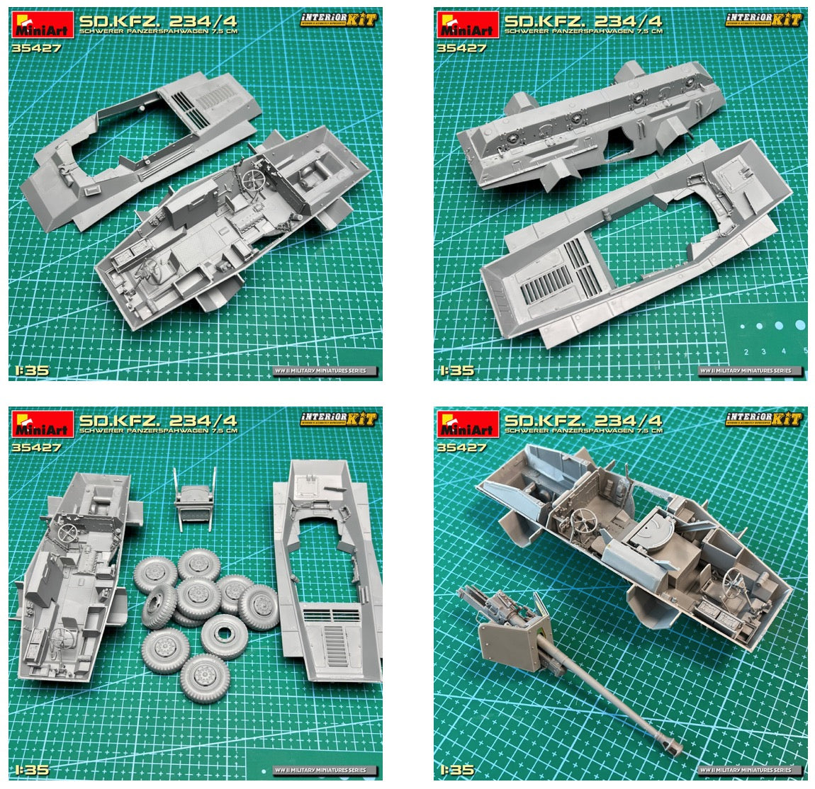 MiniArt 35427 1:35 Sd.Kfz.234/4 Schwerer Panzerspahwagen with a 7.5 cm gun and Interior