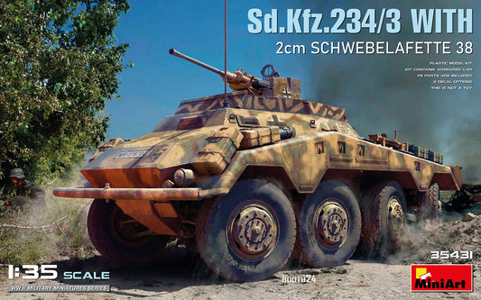 MiniArt 35431 1:35 Sd.Kfz.234/3 with 2 cm Schwebelafette 38