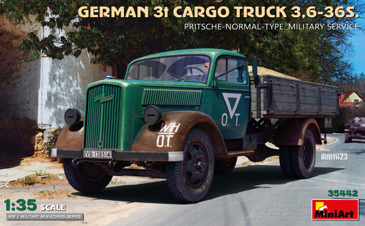 MiniArt 35442 1:35  German 3t Cargo Truck 3,6-36S - Pritsche Normal Type Military Service