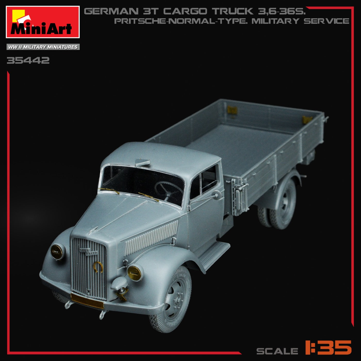 MiniArt 35442 1:35  German 3t Cargo Truck 3,6-36S - Pritsche Normal Type Military Service