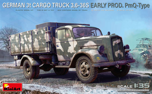 MiniArt 35445 1:35German 3t Cargo Truck 3,6-36S Early Prod. PmQ Type