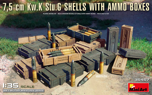 MiniArt 35457 1:35 7,5 cm Kw.K Stu.G Shells with Ammo Boxes