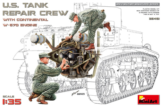 MiniArt 35461 1:35 US Tank Repair Crew with Continental W-670 Engine