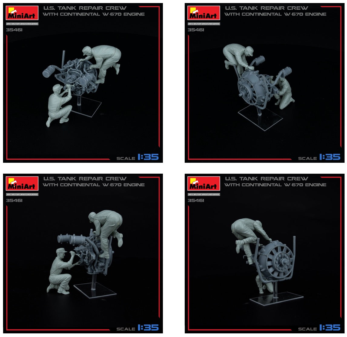 MiniArt 35461 1:35 US Tank Repair Crew with Continental W-670 Engine