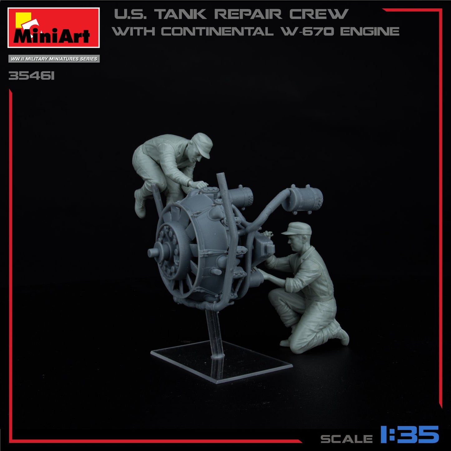 MiniArt 35461 1:35 US Tank Repair Crew with Continental W-670 Engine