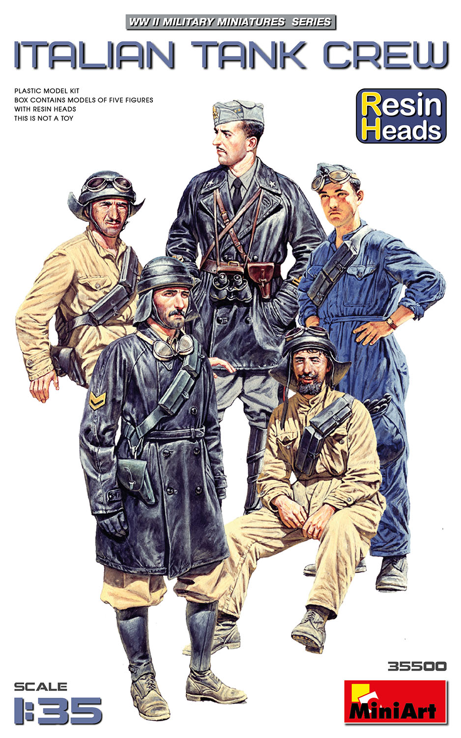 MiniArt 35500 1:35 Italian Tank Crew Resin Heads
