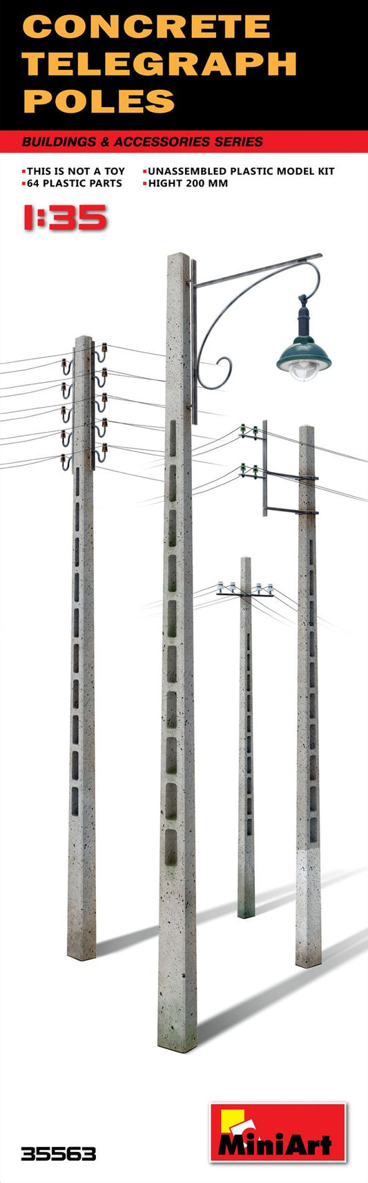 Mini Art 35563 1:35 Concrete Telegraph Poles