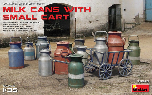 MiniArt 35580 1:35 Milk Cans with Small Cart