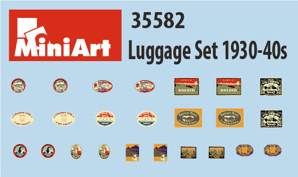 Mini Art 35582 1:35 Luggage Set 1930-40s