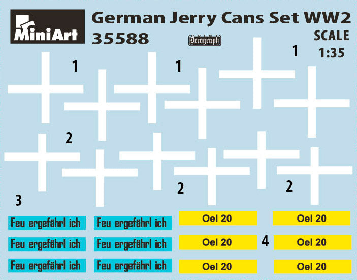 Mini Art 35588 1:35 German Jerry Cans Set WWII