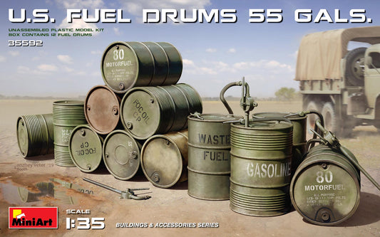 MiniArt 35592 1:35 U.S. Fuel Drums 55 Gallons