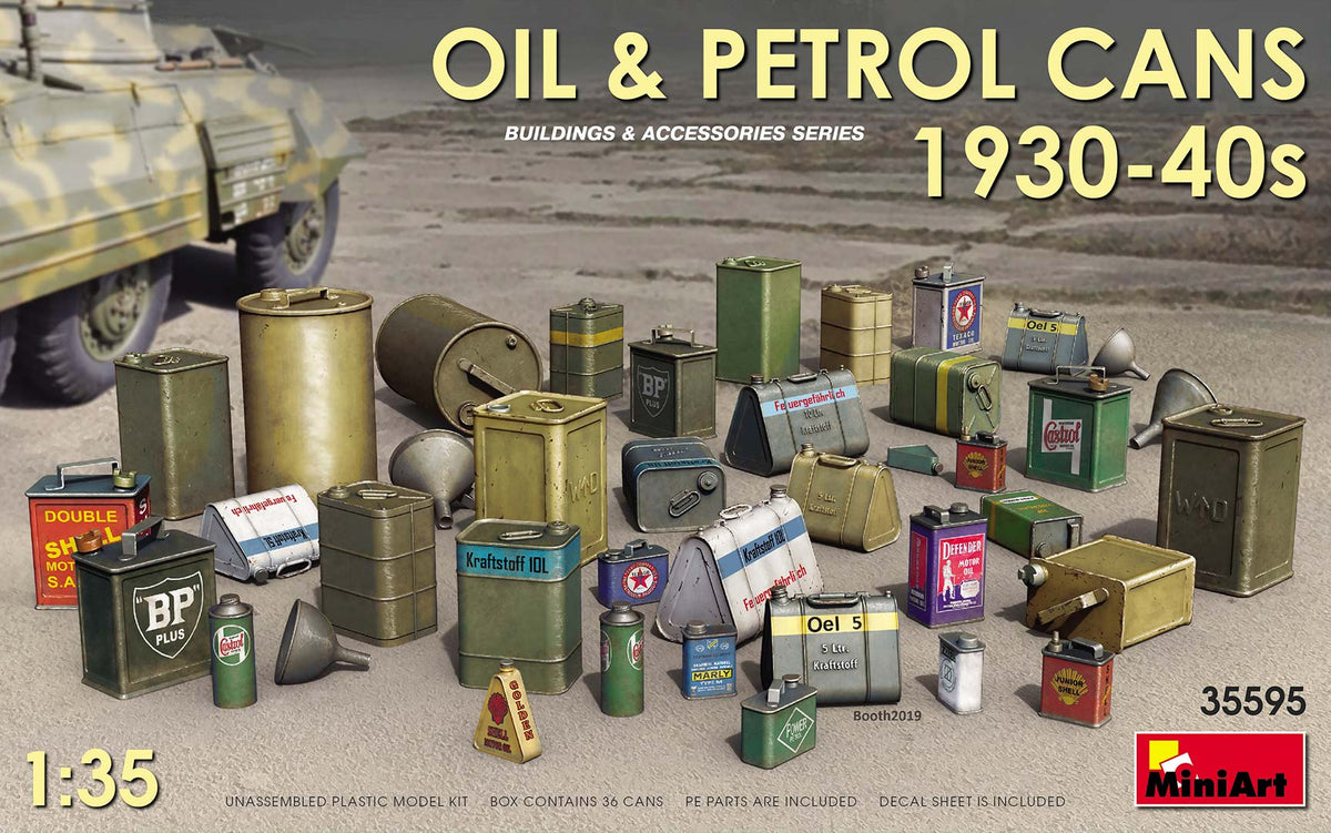 MiniArt 35595 1:35 Oil and petrol cans from the 1930-40s.