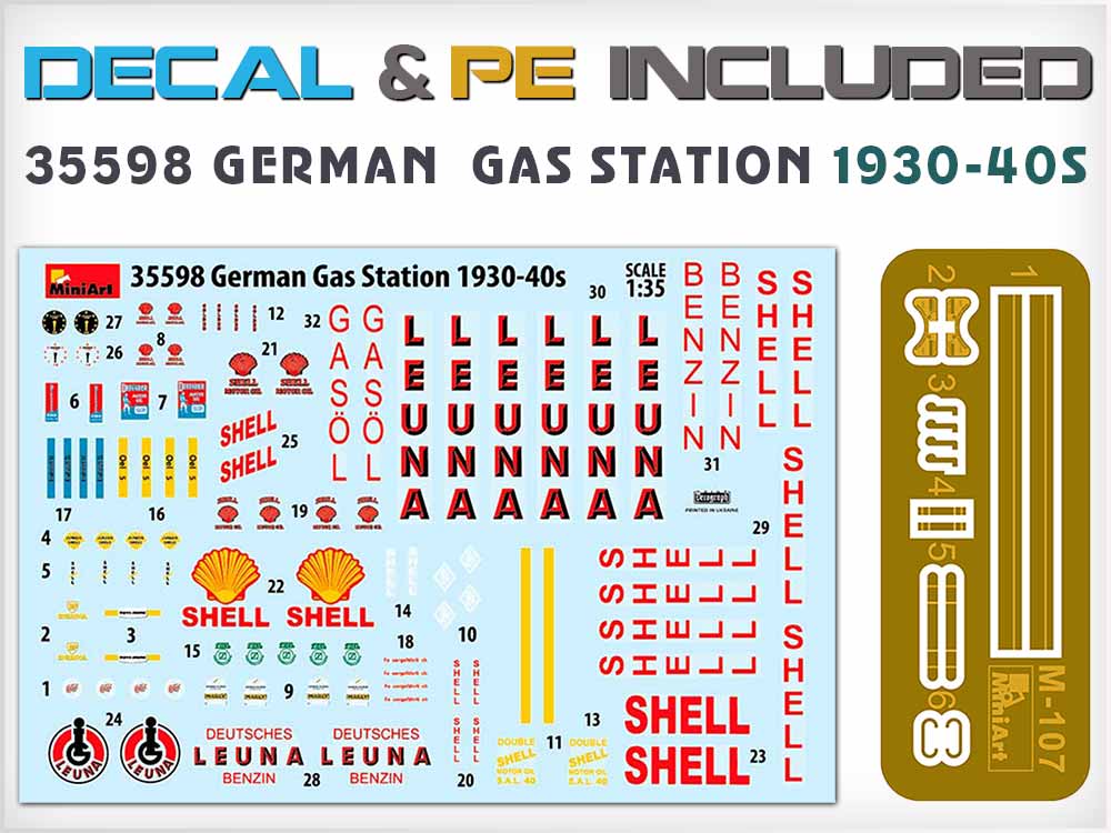 Mini Art 35598 1:35 German Gas Station 1930-40s