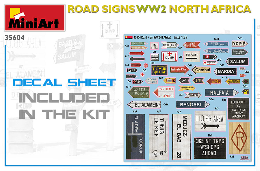MiniArt 35604 1:35 Road Signs WWII North Africa