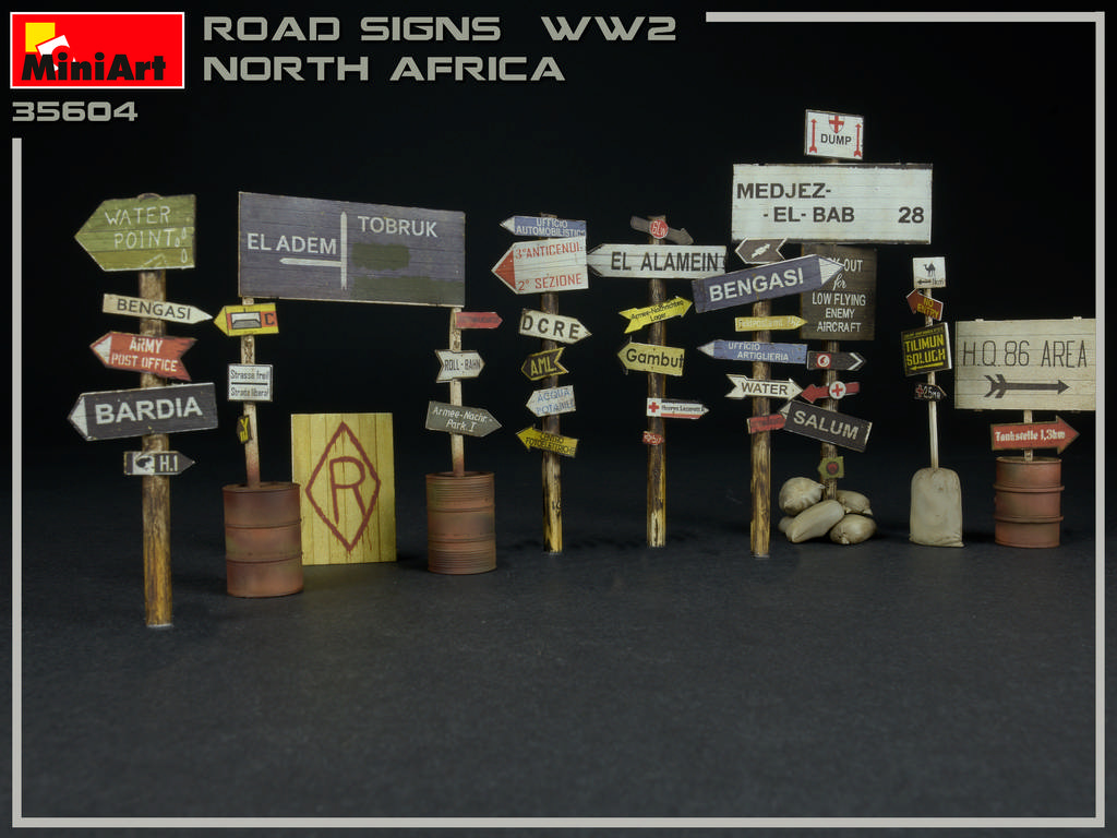 MiniArt 35604 1:35 Road Signs WWII North Africa