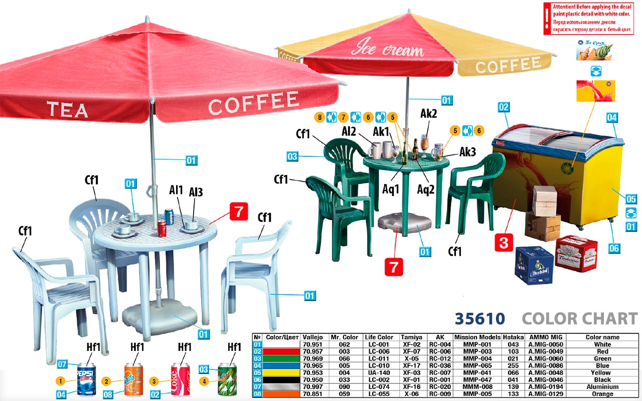 MiniArt 35610 1:35 Modern Street Cafe