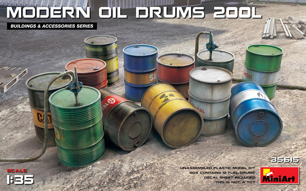 Mini Art 35615 1:35 Modern Oil Drums 200L