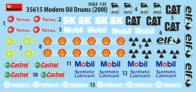 Mini Art 35615 1:35 Modern Oil Drums 200L