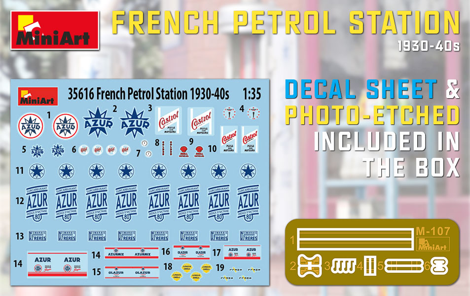 Mini Art 35616 1:35 French Petrol Station 1930-40s