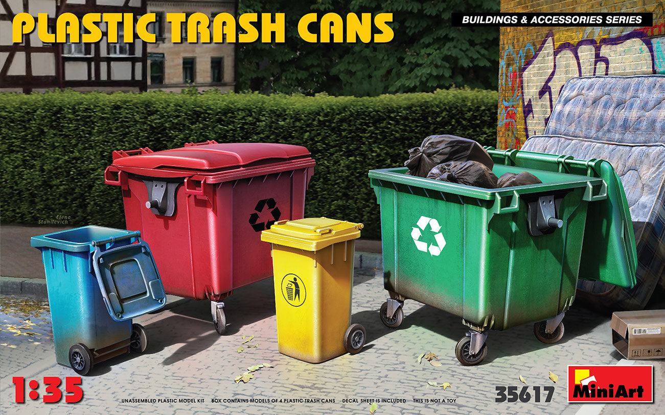 Mini Art 35617 1:35 Plastic Trash Cans