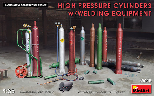 Mini Art 35618 1:35 High Pressure Cylinders w/Welding Equipment