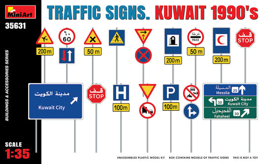 Mini Art 35631 1:35 Traffic Signs Kuwait 1990's