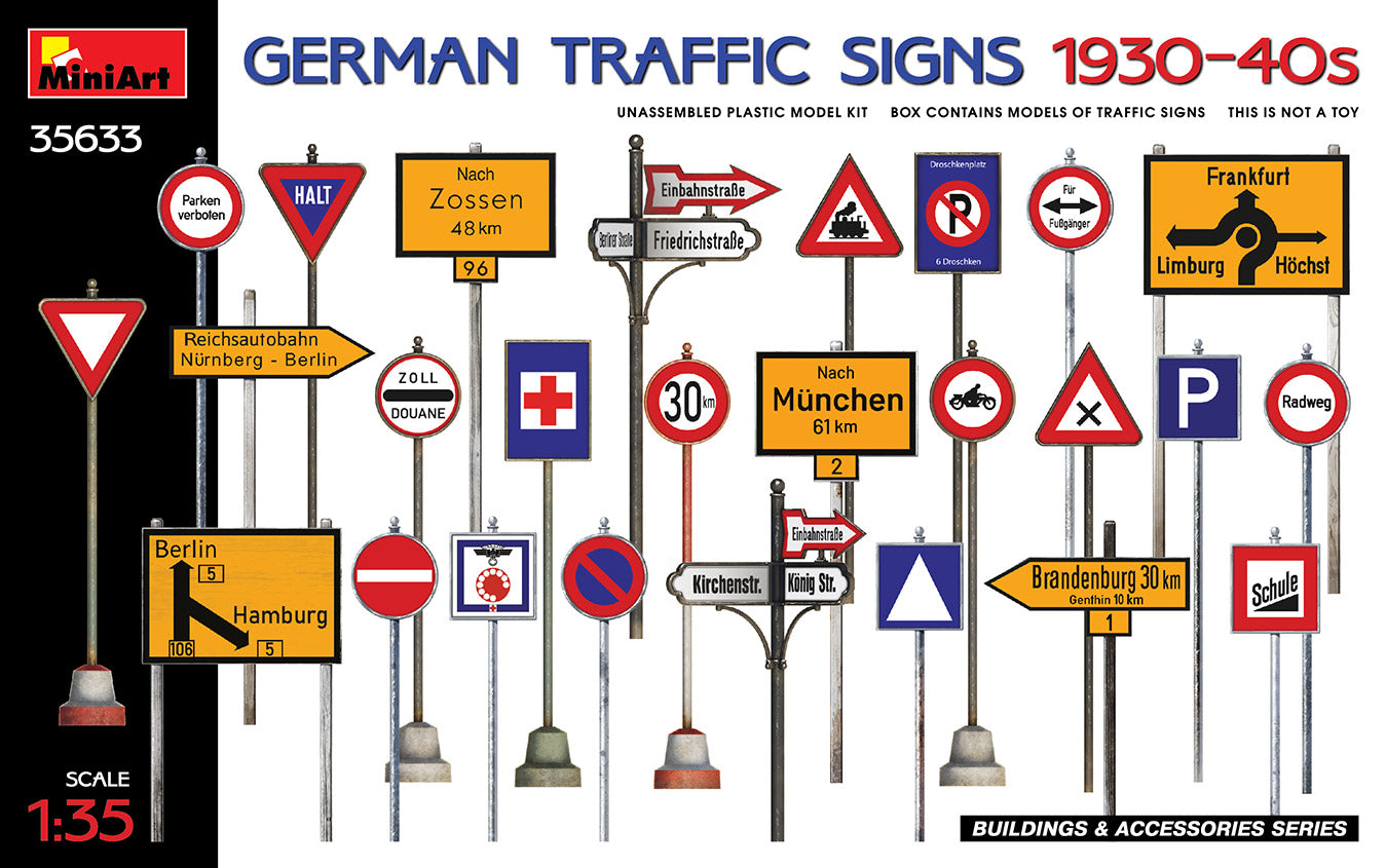 Mini Art 35633 1:35 German Traffic Signs 1930-40s