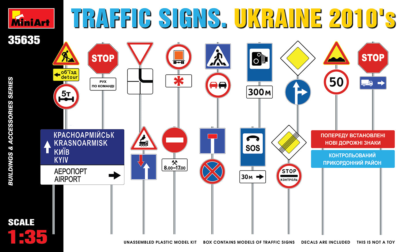 Mini Art 35635 1:35 Traffic Signs Ukraine 2010's