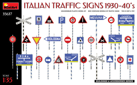 Mini Art 35637 1:35 Italian Traffic Signs 1930-40âs