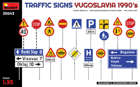 Mini Art 35643 1:35 Traffic Signs Yugoslavia 1990's