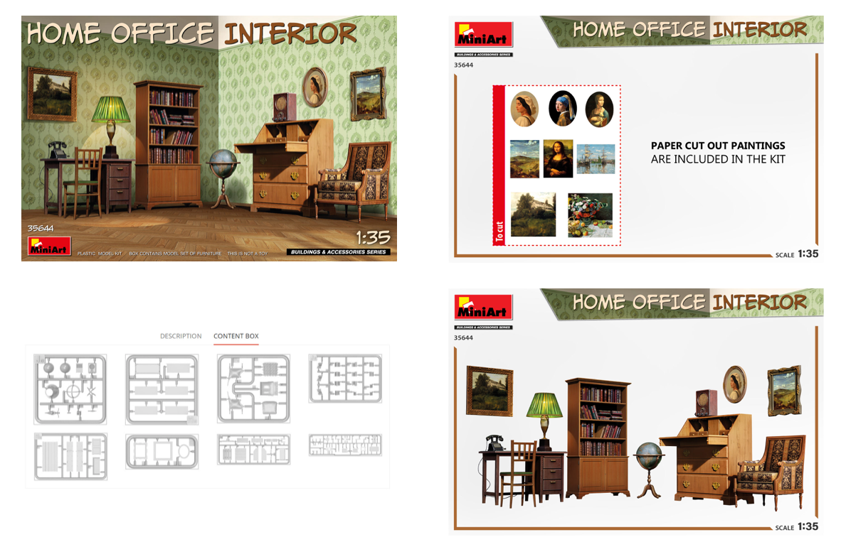 Mini Art 35644 1:35 Home Office Interior