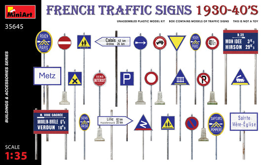 Mini Art 35645 1:35 French Traffic Signs 1930-40âs