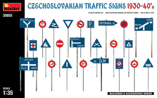 Mini Art 35655 1:35 Czechoslovakian Traffic Signs 1930-40s