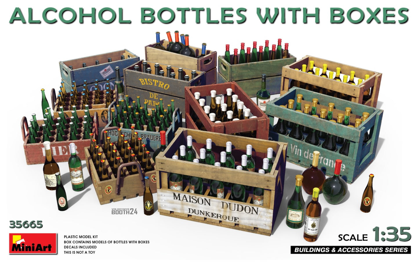 MiniArt 35665 1:35 Alcohol Bottles with Boxes