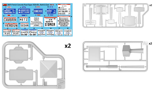 MiniArt 35674 1:35 French Concrete Road Signs 1930-40's North & East